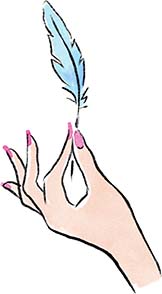 hand holding feather