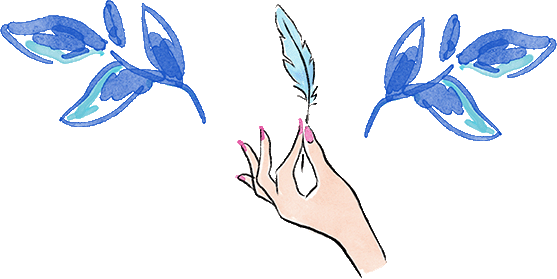 hand holding feather